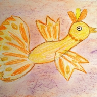 Жар-птица-Соколов Платон 6,5 лет (цветные карандаши)